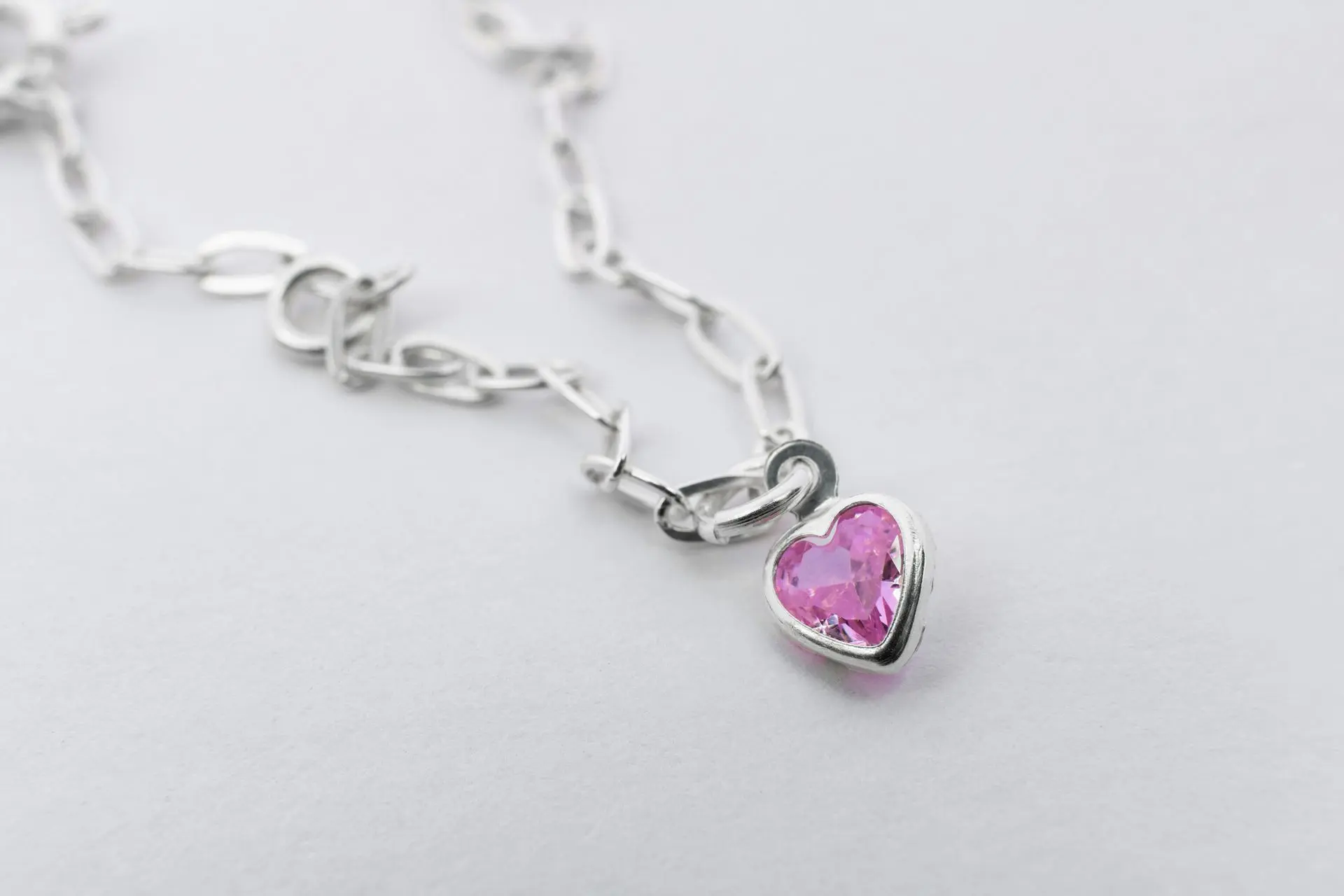 Silver with pendant chain
